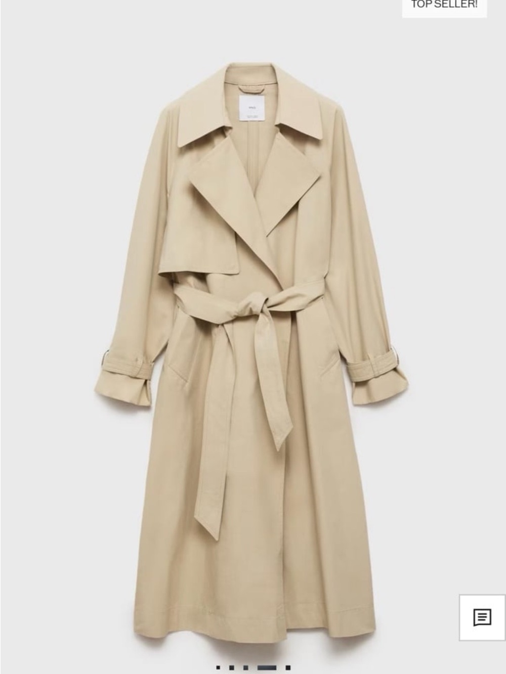 New Mango belted trenchcoat size M